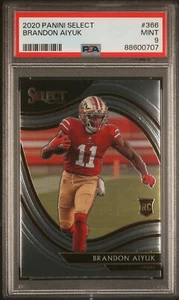 2020 Panini Prizm Brandon Aiyuk Field Level Rookie Card #366 RC 49ers PSA 9 - Picture 1 of 4