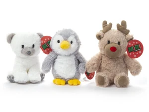 SOFT PLUSH CHRISTMAS CUDDLY TOY CUTE ANIMAL CHILDRENS STOCKING FILLER GIFT - Picture 1 of 5