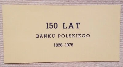 1948 Poland 20 100 Zlotych 2 Note Set 1828 - 1978 Overprint 150 Lat Polish UNC - Image 1 of 4
