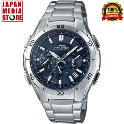 CASIO WAVE CEPTOR WVQ-M410DE-2A2JF Blue Dial Tough Solar Atomic Radio Men Watch - image 1 of 4