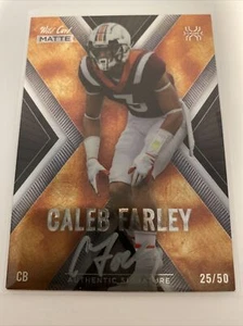 2021 Wild Card Matte CALEB FARLEY X-PLODE Rookie On-Card AUTO /50 TITANS - Picture 1 of 2
