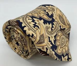 KITON NAPOLI SEVEN FOLD MADE IN ITALY PAISLEY TIE SILK 60” X 4” - Picture 1 of 5