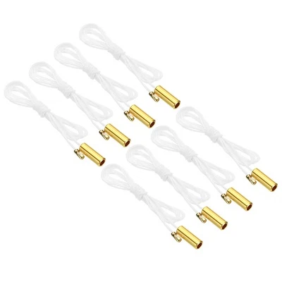 1.5M Ceiling Fan Pull Chain Extender, 8 Pcs with Cylinder Pendant, Gold Tone - Image 1 of 4