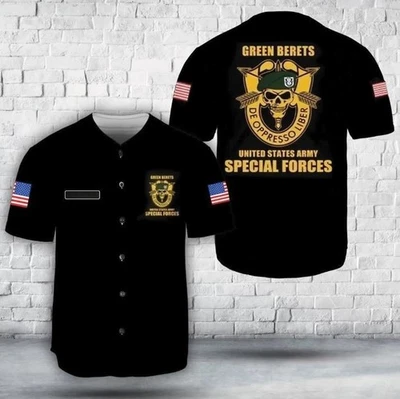 *NUEVO* Nombre Personalizado Ejército de Estados Unidos Boina Verde Fuerzas Especiales Béisbol Jrsey - Todas las Tallas Foto 1 de 4