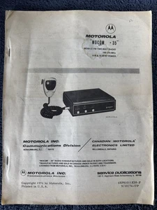 Motorola MOCOM 35 SCHECKHEFT Mobiles 2 Wege Radio Original Vintage Schaltplan - Bild 1 von 3