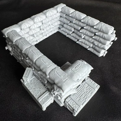 Bolsa de arena de la Segunda Guerra Mundial fortificación militar para figuras de soldados de juguete 1/32 3D Segunda Guerra Mundial Foto 1 de 4