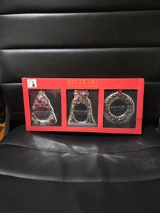 Beltrami Cornici Portafoto Decorazioni Natalizie Argento Rosso Set di 3 Made in Italy - Foto 1 di 8