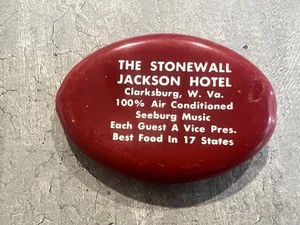 De colección Stonewall Jackson Hotel WV Ovalado Apretar Portamonedas Cambio MDC Raro - Imagen 1 de 2