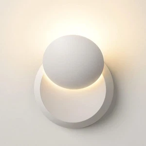 LED Innen Wandleuchte Lampe Weiß Rund drehbar 5W warmweiß 3000K Design UVP 49€ - Bild 1 von 6