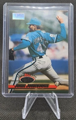 1993 Topps Stadium Club 1st Day Issue John Johnstone #734 Rookie Florida Marlins - Image 1 of 2
