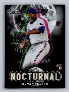 KUMAR ROCKER 2025 Topps Chrome Black #NOC-32 Nocturnal SP Texas Rangers A0693 - Picture 1 of 4