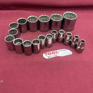 CRAFTSMAN Metric 1/2" Drive Socket Set 18pc 12 Point 9mm- 36mm -G- USA - Picture 1 of 11