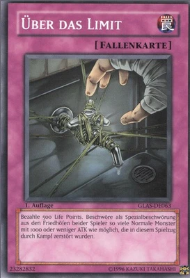 YuGiOh Über das Limit GLAS-DE063 Common Neu 1st - Bild 1 von 2