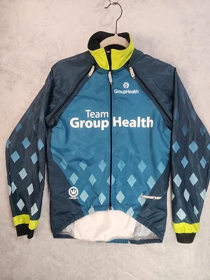 Canari Cycling Jersey Men XS  Green Group Health Full ZIp Polyester - Image 1 of 4