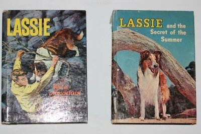 VINTAGE WHITMAN LASSIE BOOKS 1966 WILD MOUNTAIN TRAIL 1958 SECRET OF THE SUMMER Foto 1 de 4