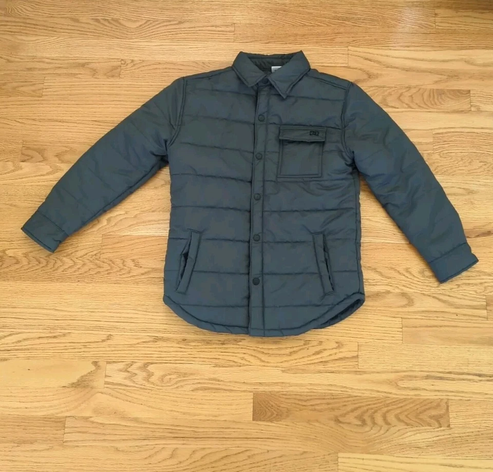 DC SHOES Gris CHAQUETA CON BOTONES Monopatín Abrigo de Invierno Puffy Puffer K15 Foto 1 de 4
