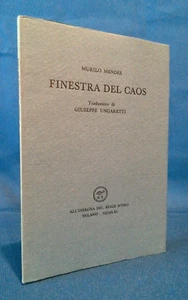 Murilo Mendes, Finestra del caos. Ungaretti, Pesce d'oro - Scheiwiller 1961 - Foto 1 di 1