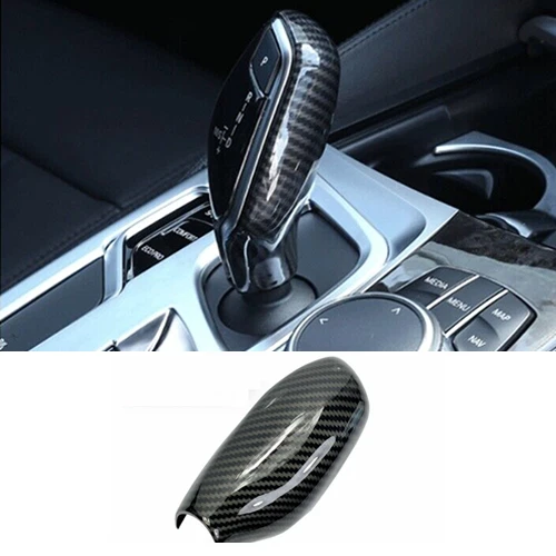 Car Gear Shift Knob Dry Carbon Fiber Trim Cover For BMW G30 540i M550i 2017-2020 - Изображение 1 из 3