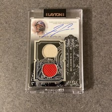 2023 Topps Sterling Ronald Acuna Jr Auto Bat Jersey #3/25 Braves