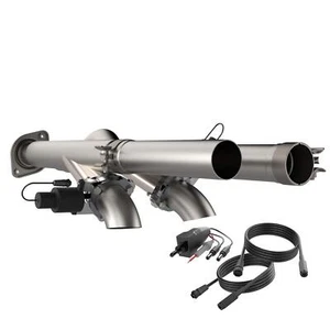 QTP (540117) Aggressor Cutout Dual Mid Pipes - Picture 1 of 1