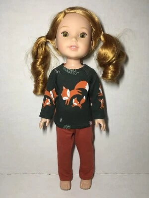 Fox Top Pants Fits 14.5” AG WellieWishers Glitter Girls Bryant Clothes Handmade