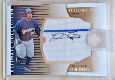Prince Fielder 2008 Upper Deck Ultimate Auto on Jersey Brewers #UJ-PF 1/5 - Image 1 of 2