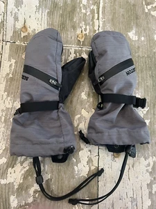 BURTON Kids Vent Mittens Snow Winter SKi Snowboard Gray Black Girls Boys Small - Picture 1 of 4