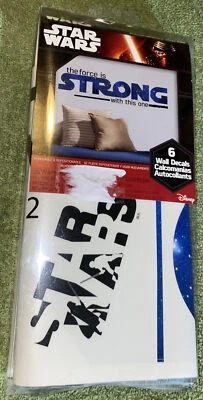 Disney Star Wars 6 calcomanías de pared pegatinas extraíbles reposicionables reutilizables hogar  Foto 1 de 2