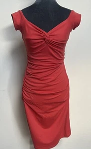 Susana Monaco Off Shoulder Ruched L Dress Vacation Tropical Resort Summer - Picture 1 of 24