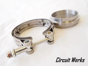 2.25" / 57mm V-Band Clamp & Flange Kit for Custom Mid Front Pipe Pipe Exhaust - Bild 1 von 6