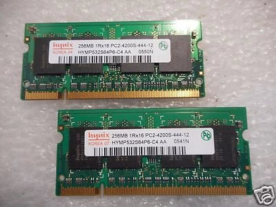 Hynix 512MB (2x256MB) PC2-4200S DDR2 Laptop Memory Ram (05) HYMP532S64P6-C4 - Image 1 of 2