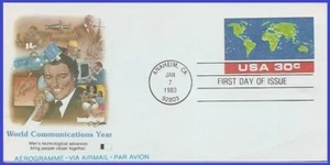 USA1 #UC56 U/A FLEETWOOD FDC   World Communications Letter Sheet - Picture 1 of 1