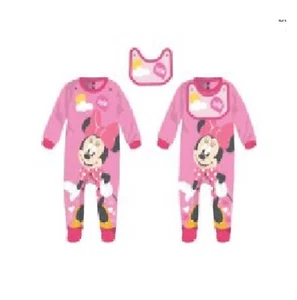 Tutina Neonato Disney Minnie 1-3 MESI 100% Cotone con Bavaglino Staccabile - Foto 1 di 1