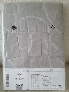 Ikea Elise Pair Curtains Tan w Beige Circles 100% Cotton 57" x 118" Tab Top New - Picture 1 of 10