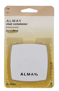NEW Almay Clear Complexion Pressed Powder BLEMISHEAL- 100 Light - Picture 1 of 1