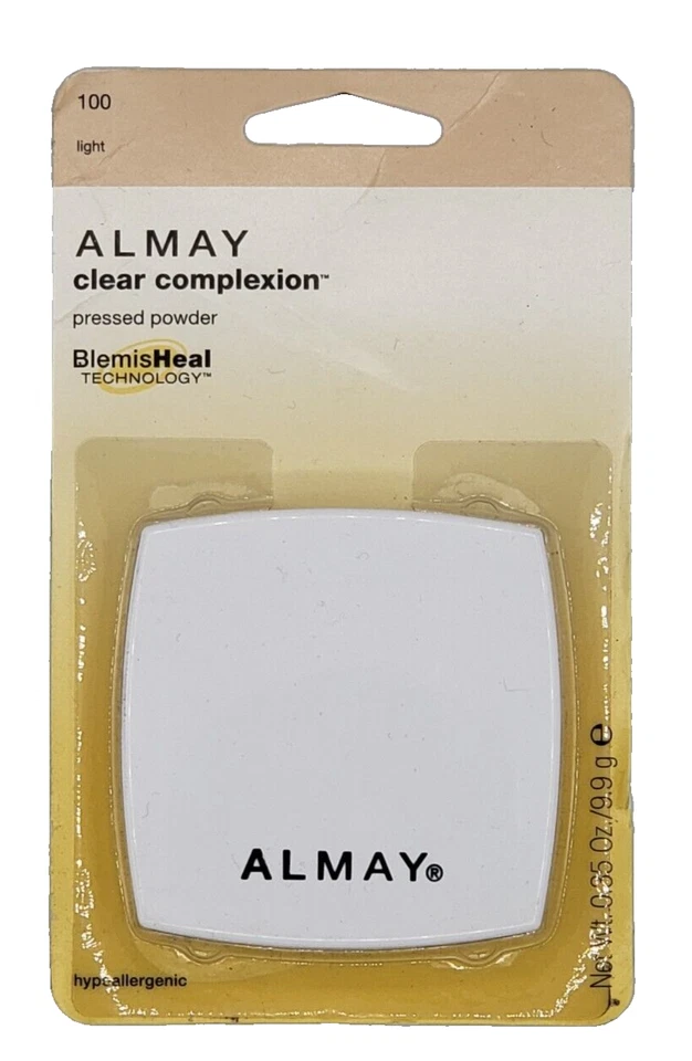 NEW Almay Clear Complexion Pressed Powder BLEMISHEAL- 100 Light - Image 1 of 1