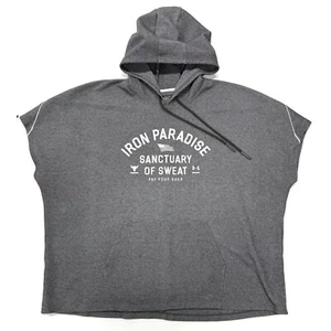 Under Armour Project Rock Double Knit Hoodie Womens 2XL Gray Pullover Gym - Picture 1 of 8