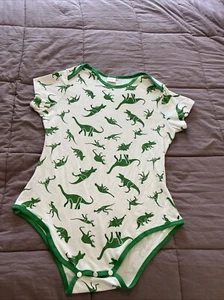 Adult Snap Crotch Strampler Pyjama Magic Dinosaur NEU Adult Baby XL - Bild 1 von 3