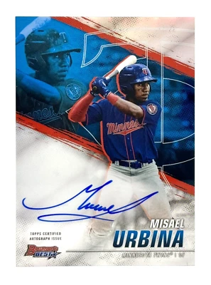 2021 Bowmans Best Refractor Misael Urbina Arc Auto Minnesota Twins - Image 1 of 2