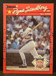 Ryne Sandberg, Chicago Cubs, 1990 Donruss All-Star Game Baseball Card #692 MINT
