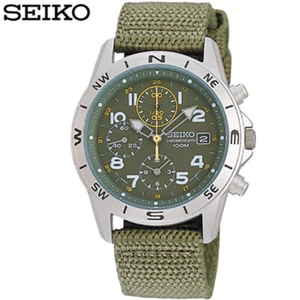 SEIKO CHRONOGRAPH SND377R Green Men's Watch  - Picture 1 of 1