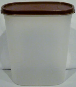 Tupperware 9-3/4 Cup Oval #4 Modular Mates 1614 Cover Lid - Brown Blue White Red - Picture 1 of 60