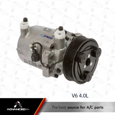 Compresor de aire acondicionado compatible con Nissan Frontier V6 2005-2019 4,0 L / 05-15 Xterra V6 Foto 1 de 4