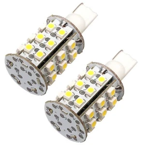 Pack de 2 bombillas HQRP T10 Wedge Base 30 LED SMD 3528 LED blanco cálido para #... - Imagen 1 de 3