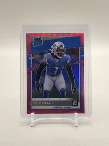 Jeff Okudah 2020 Donruss Optic #193 Rated Rookie Pink Prizm - Bild 1 von 2