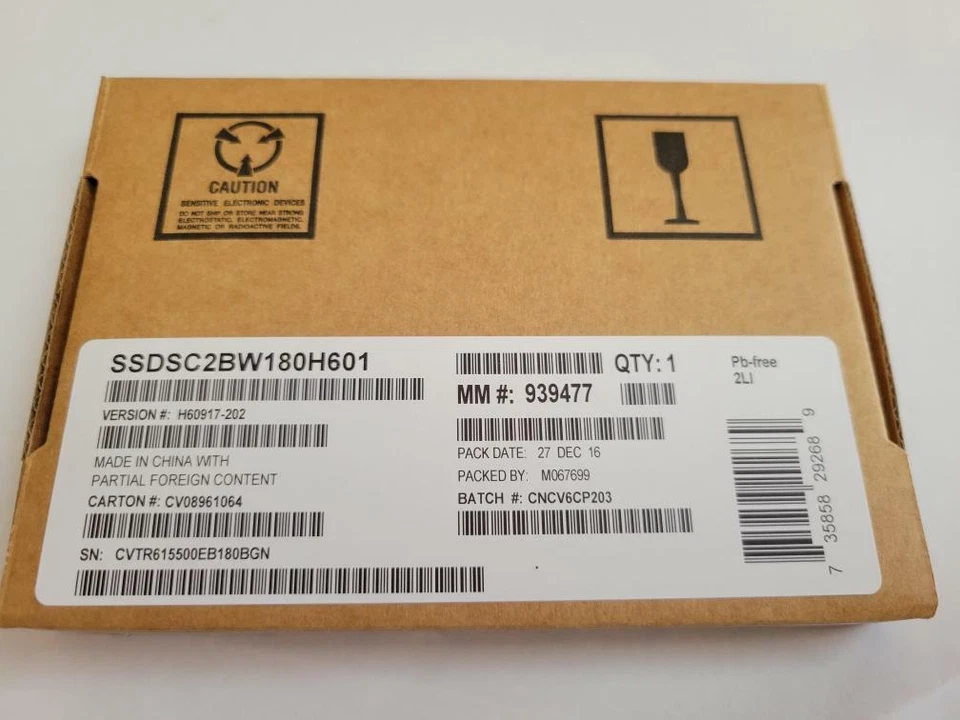 INTEL 535 Series 180GB SSDSC2BW180H601 SSD Solid State Drive - Image 1 of 2