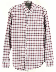 J Crew Shirt Sz S Lt Blue Gray Red Plaid Button Down Classic 100% Cotton Shirt - Picture 1 of 4