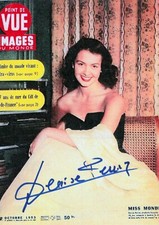 DENISE PERRIER SIGNED AUTOGRAPHED 3x5 Paper Photo
