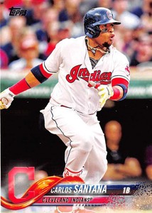 2018 Topps #40 Carlos Santana Indians
