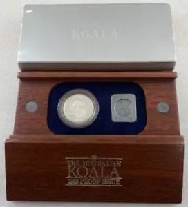 1989 Australia 1/2oz Proof Platinum Koala $50 Issue - Hardwood Box - Perth Mint - Picture 1 of 8